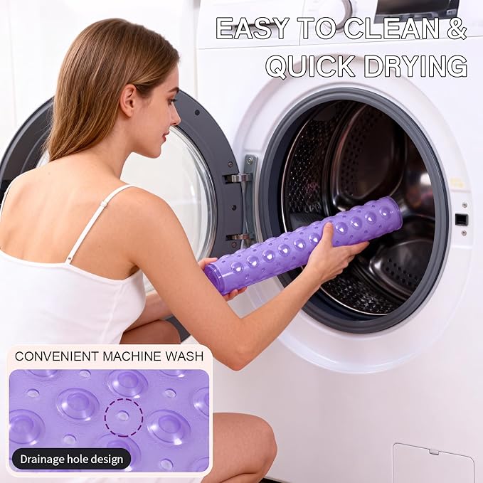 Anti-Slip Bathtub Shower mat, 20.8×20.8（Approximately 53×53cm） inch Soft - Image 7