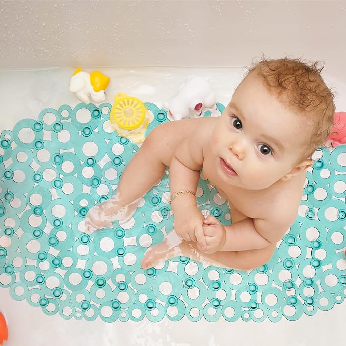WELTRXE Oval Bathtub Mat Non Slip, Shower Mat - Image 6