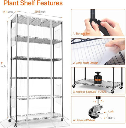 Bstrip Indoor Greenhouse with Grow Light, Mini Green house with 5 Pack T8 Full - Image 9
