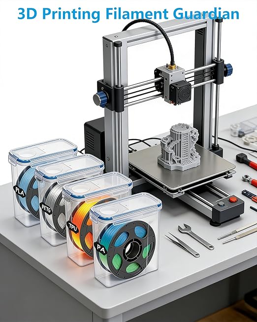 Filament Storage Box 4 Pack for 3D Printer Filament Storage Container Portable - Image 6