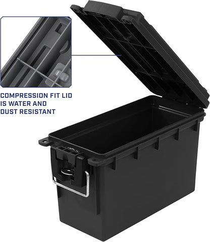 Sheffield 12629 Ammo Storage Box, Stackable .30 Cal Field Boxes, Water and Dust - Image 4
