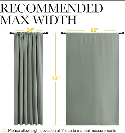 NICETOWN 2 Panels Blackout Curtains, Rod Pocket Window Curtains Room Darkning - Image 6