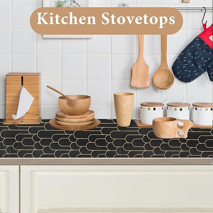 Shelf Liners for Kitchen Cabinets Drawer Liner 23.6in x 30FT Non Adhesive Black - Image 5
