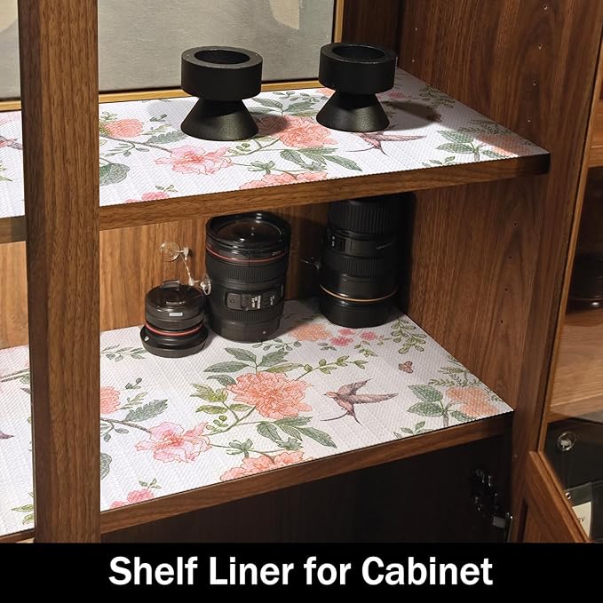 Bird Floral Shelf Liners Non Adhesive and Strong Non-Slip Shelf and Drawer - Image 6
