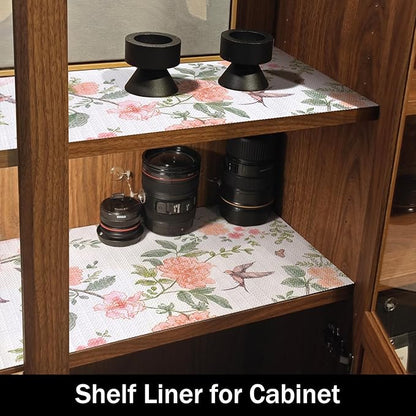 Bird Floral Shelf Liners Non Adhesive and Strong Non-Slip Shelf and Drawer - Image 6