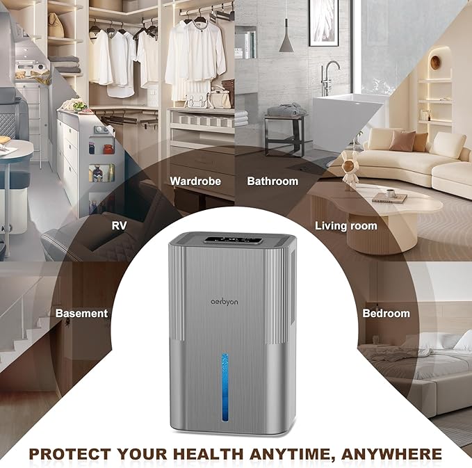 Dehumidifiers for Home 95 OZ Water Tank Dehumidifier for Bathroom - Image 7
