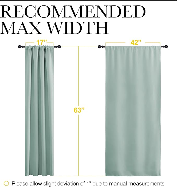 NICETOWN Curtains for Living Room 2 Panels, Rod Pocket Thermal Drapes for - Image 5