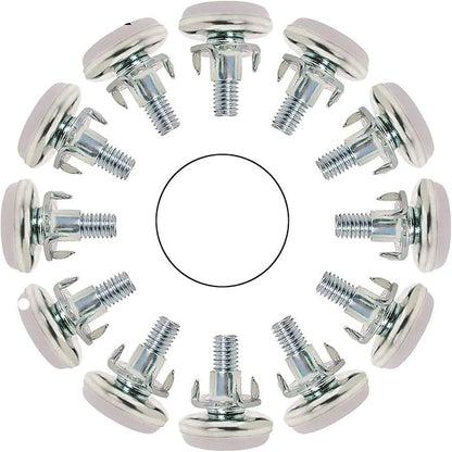 NGe 12-Set M8 x 20mm Heavy Duty Screw-On Furniture Leveling Feet Adjustable by NGe