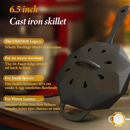 Dual-Layer Wood Stove Steamer/Humidifier + 6.5 Inch Octagon Cast Iron Skillet - Image 5