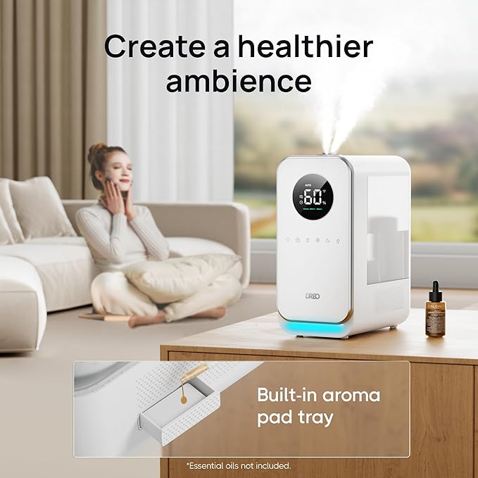 DREO Humidifiers for Bedroom, Top-filled Smart Quiet Cool Mist Humidifier for - Image 8