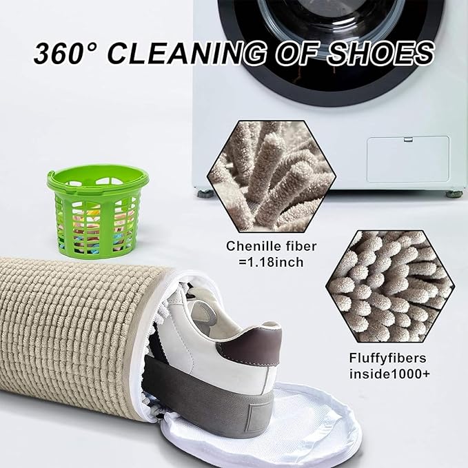 Reusable Sneaker Bag for Washing Machine, Invisible Zipper Design, Protects - Image 6