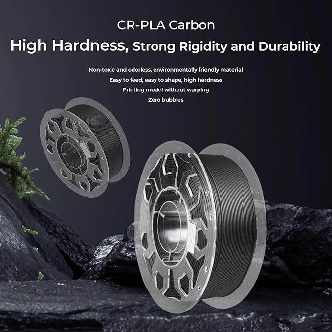 Creality PLA Filament 1.75mm Carbon-Black, 3D Printer Filament 1kg Spool - Image 2