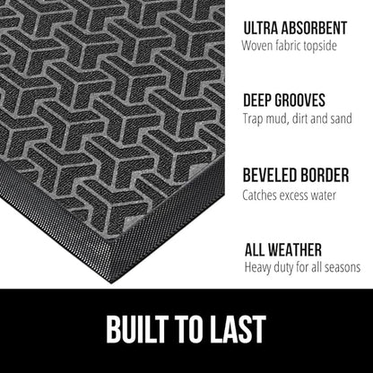 GORILLA GRIP 100% Waterproof All-Season WeatherMax Doormat 35x23, US Designed - Image 3