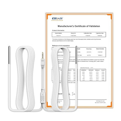 Elitech Dual Temperature Probe for RCW-360Pro, -40°F to 176°F, 16.4ft Cable by Elitech