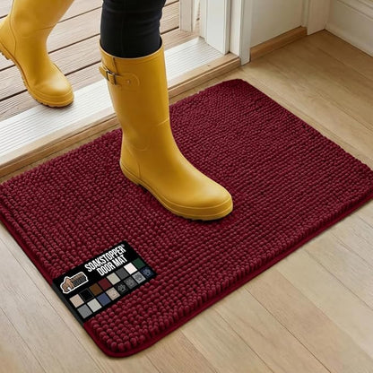 GORILLA GRIP SOAKSTOPPER Dog Door Mat, Machine Washable Rug Absorbent Doormat by GorillaGrip