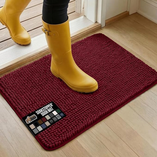 GORILLA GRIP SOAKSTOPPER Dog Door Mat, Machine Washable Rug Absorbent Doormat by GorillaGrip