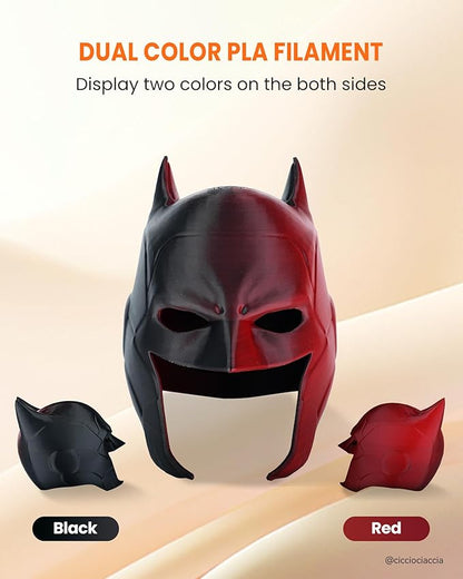 TECBEARS Dual Color PLA Filament 1.75mm, Matte PLA 3D Printer Filament - Image 3