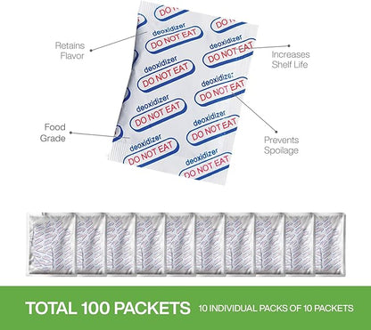400cc Oxygen Absorbers for Food Storage, Food Grade Oxygen Absorbers Packets - Image 3