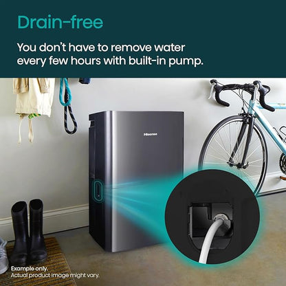 Hisense Energy Star 50-Pint Portable Dehumidifier - Image 4
