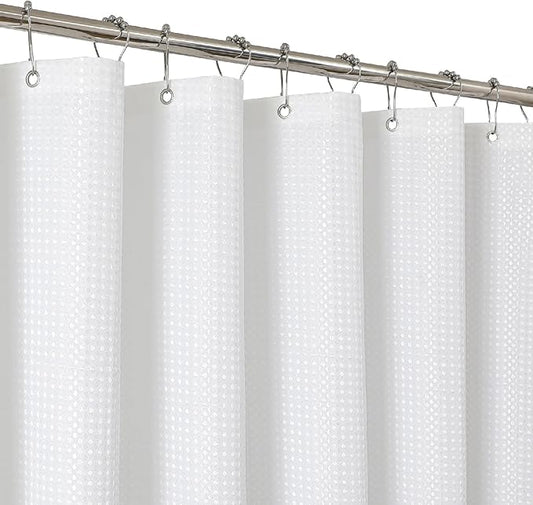 2-in-1 Waterproof Fabric Shower Curtain by THAIGEE