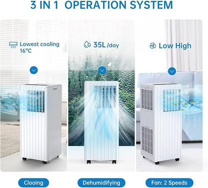 8, 000 BTU Portable Air Conditioner, Smart Control, Cools Up to 350 Sq. Ft. - Image 3