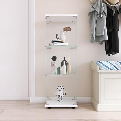 Yoluckea 3 Shelves Glass Display Cabinet - Image 5
