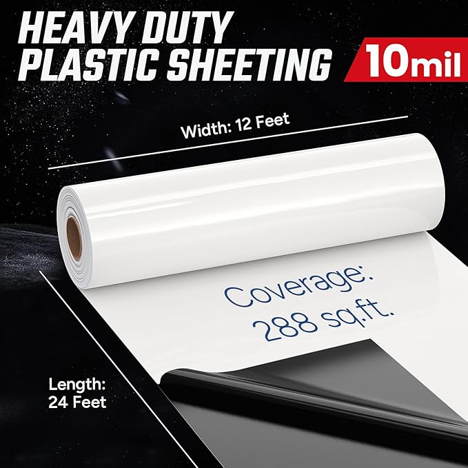 Crawl Space Vapor Barrier, 10 Mil Vapor Barrier, Drop Cloth Moisture Barrier - Image 4