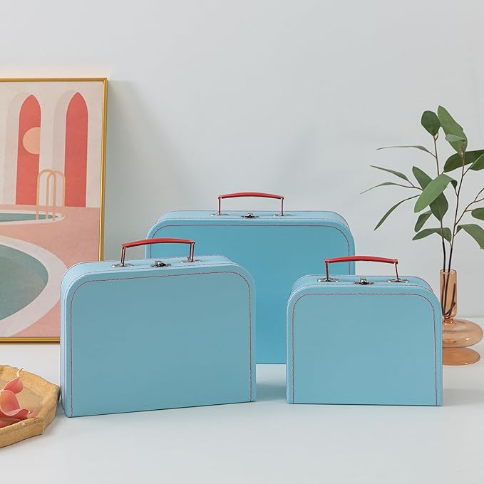 SLPR Paperboard Suitcases Set of 3, Light Blue - Image 2
