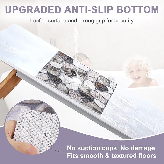 Square Shower Mat Non Slip: 32x32 Inch Extra Large Shower Mats - Image 3