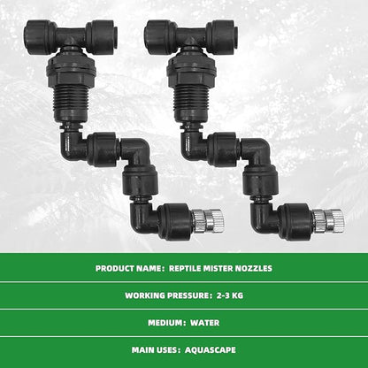2 Pack Reptile Mister Nozzles, 1/4'' Reptile Misting Nozzles, Adjustable - Image 3