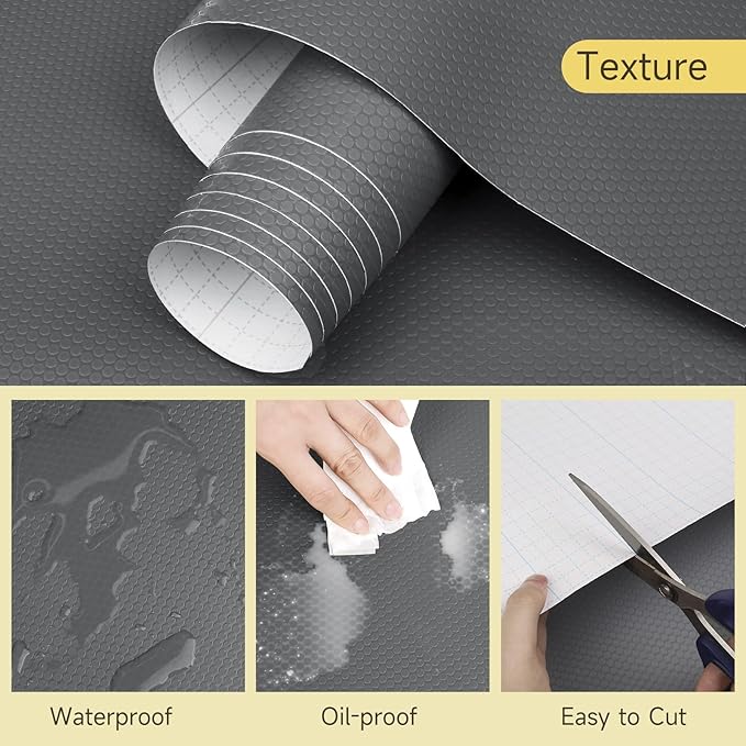 WochiTV Adhesive Shelf Liner 17.5 X 240 Inches Peel and Stick Kitchen Liner - Image 3