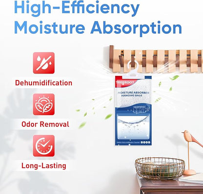 15 Pack Moisture Absorbers for Closet, 9.8OZ Hanging Closet Dehumidifier Bags - Image 3