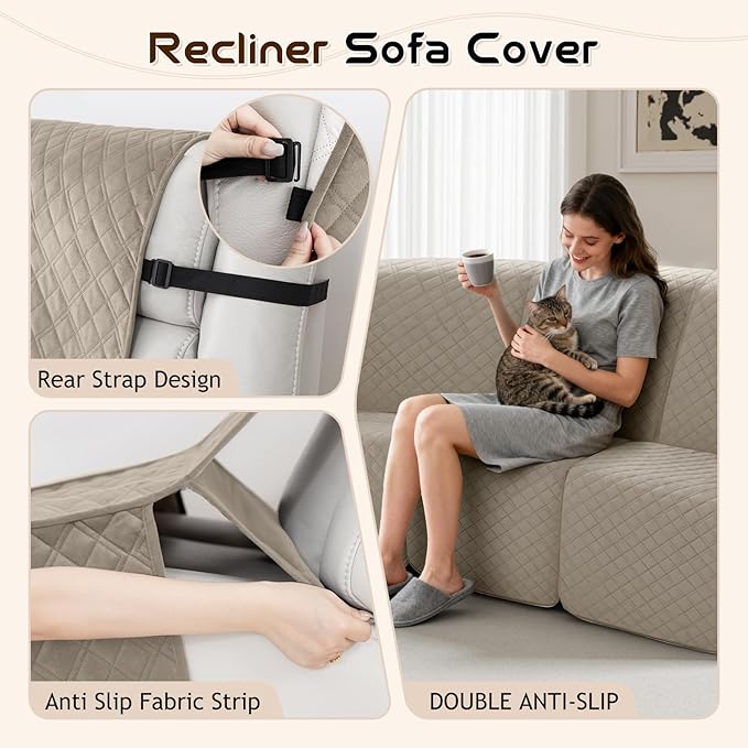 Arfntevss Waterproof Recliner Sectional Couch Covers - Image 4
