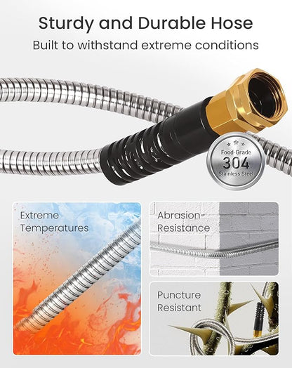 Cesun Short Garden Hose 3 feet, Small Metal Leader Hose, Drinking Water Hose - Image 3