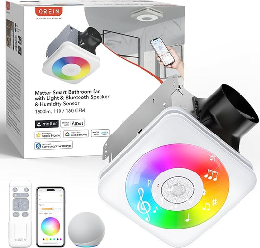 OREiN 4-in-1 Matter Smart Bathroom Exhaust Fan by OREiN