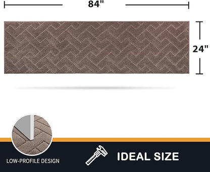 PURRUGS Dirt Trapping Door Mat 24" x 84", Non-Slip Machine Washable Entry Rug - Image 2