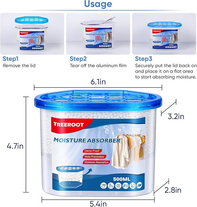 12 Pack Moisture Absorbers, 16 OZ Humidity Absorber Bucket, Moisture Absorbers - Image 9