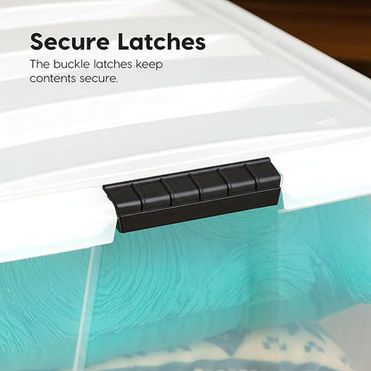 IRIS USA 94 Qt Stackable Plastic Storage Bins - Image 3