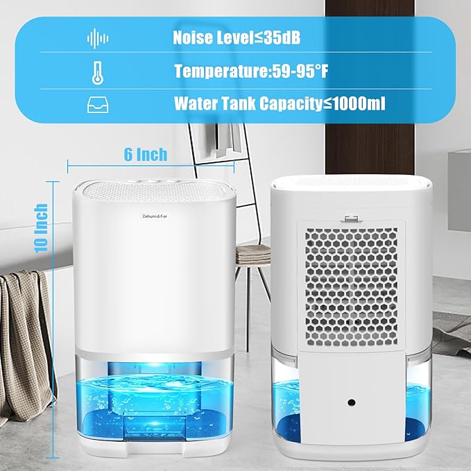 Dehumidifiers for Home 35OZ Small Dehumidifier for Bedroom 2500 Cubic Feet - Image 6