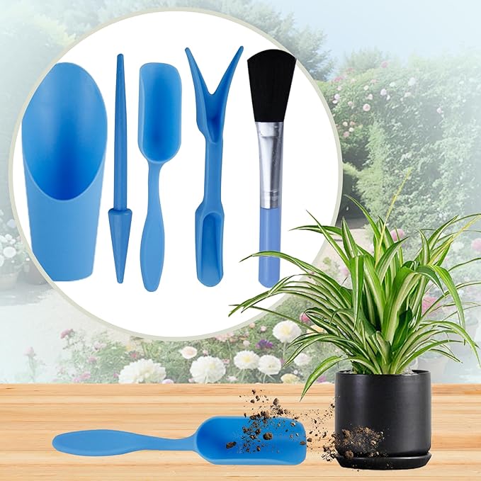 5 Pcs Mini Garden Tool Set Hand Tools Succulent Tools Transplanting Tools Set - Image 7