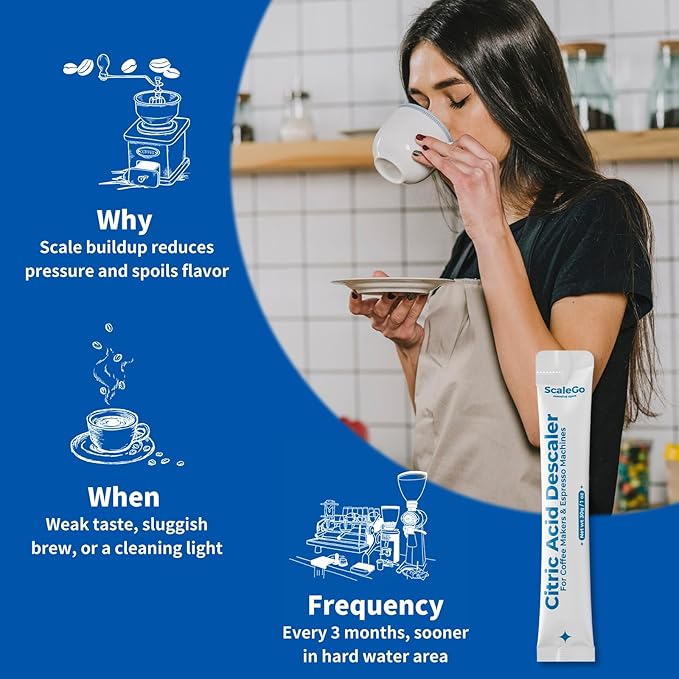 Coffee Machine Cleaner & Descaler | Citric Acid Descaling Powder | Pre-measured - Image 6