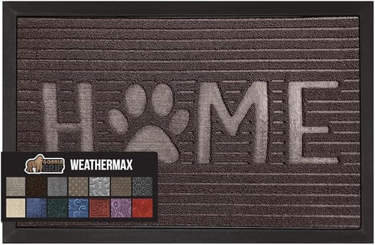 GORILLA GRIP 100% Waterproof All-Season WeatherMax Doormat, US Designed Natural by GorillaGrip