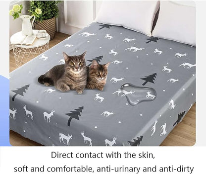 SIELUNO Waterproof Bed Sheet Flat Sheets Lightweight, Mattress Protector Sheet - Image 7