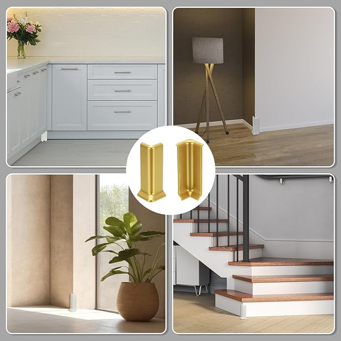 uxcell Self Adhesive Baseboard Corner Blocks, 4.07 Inch Wall Edge Corner - Image 7