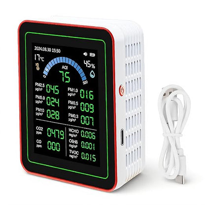 Indoor Air Quality Monitor, 18 in 1 Professional Meter, Battery Powered by Unknown