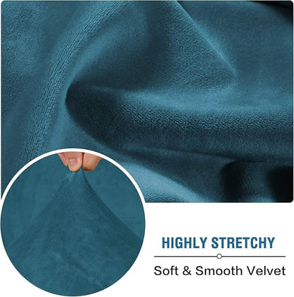 H.VERSAILTEX Velvet Stretch Couch Cushion Cover Plush Cushion Slipcover - Image 5