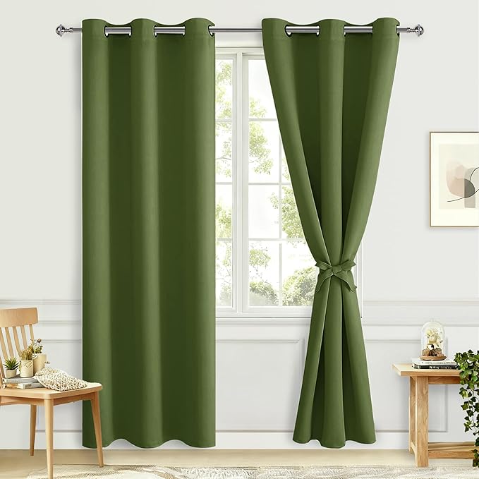 Hiasan Blackout Curtains for Bedroom, 42 x 84 Inches Long by Hiasan