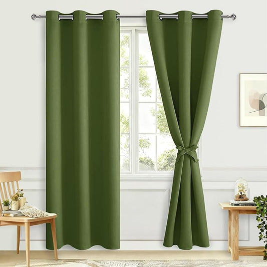 Hiasan Blackout Curtains for Bedroom, 42 x 84 Inches Long by Hiasan