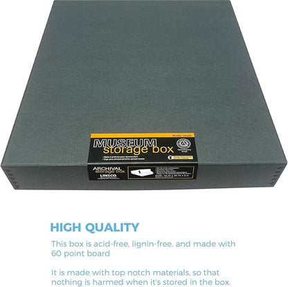 Lineco Museum Archival Storage Box, 16.75x20.75x3 in. Drop Front Design. - Image 5