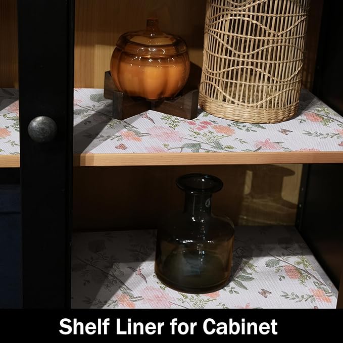 Bird Floral Shelf Liners Non Adhesive and Strong Non-Slip Shelf and Drawer - Image 7